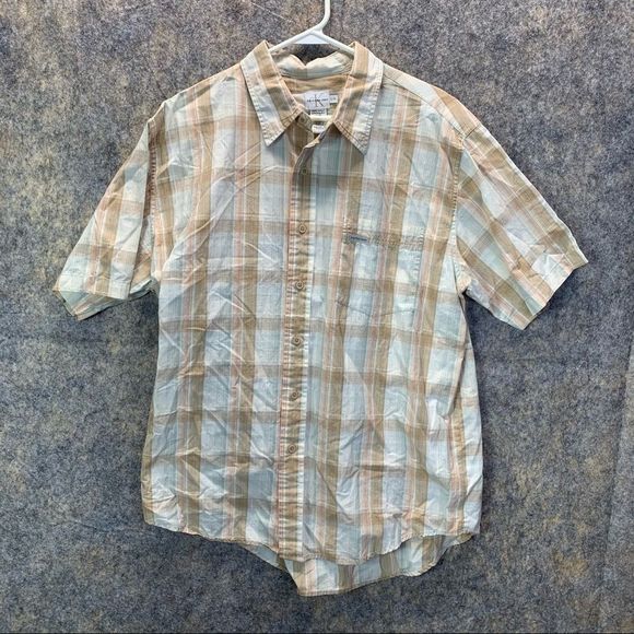 Calvin Klein Other - Calvin Klein Shirt Men's Large Adult Cream  Long Sleeve Cotton Lightweight